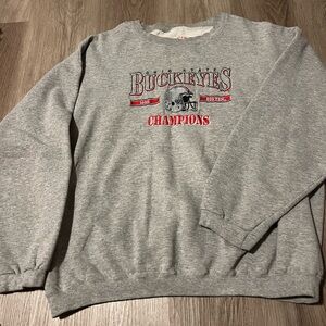 Gray Ohio State Buckeyes Champions Sweater